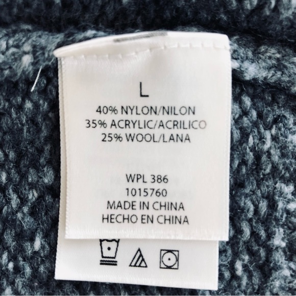 $10 NWOT HAGGAR Clothing Dark Gray Cardigan Sweater Big Buttons Wool Blend L - Picture 10 of 11